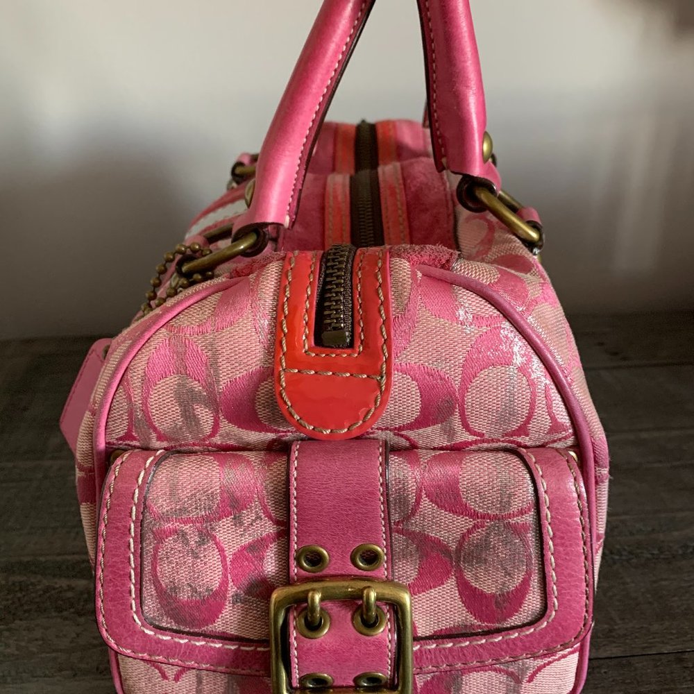 Vintage Pink Coach Purse and Wallet Set - Picture 3 of 13